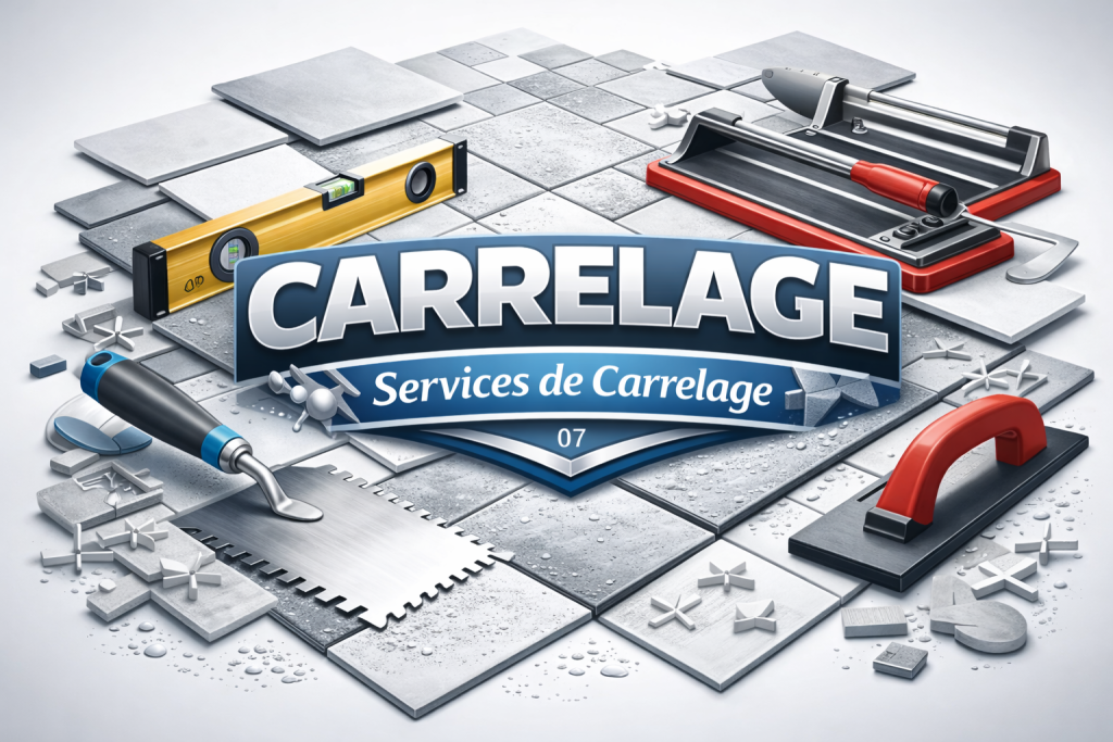 services de carrelage et outils